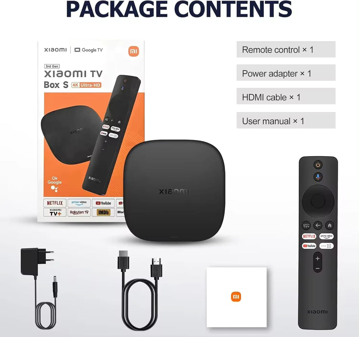 NEW Xiaomi TV Box S 3rd Gen 4K Ultra HD Bluetooth 5.2 Wifi 6 32GB ROM Google TV Google Assistant Smart Media Player EU Version - SmartBox Pro
