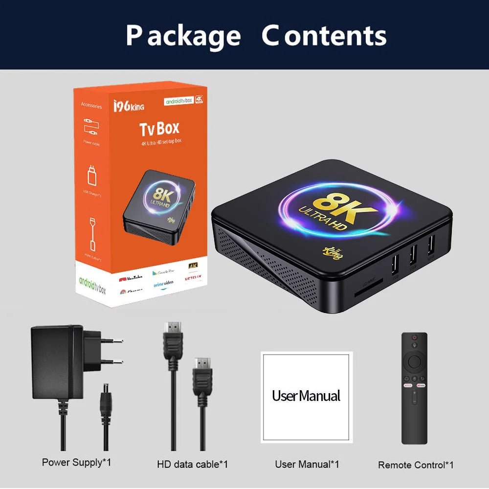 Velec Android 14 TV Box 8K Video Decoding 8K Streaming Media Player with Dual-Band WiFi Quad-Core Processor For Netflix YouTube - SmartBox Pro