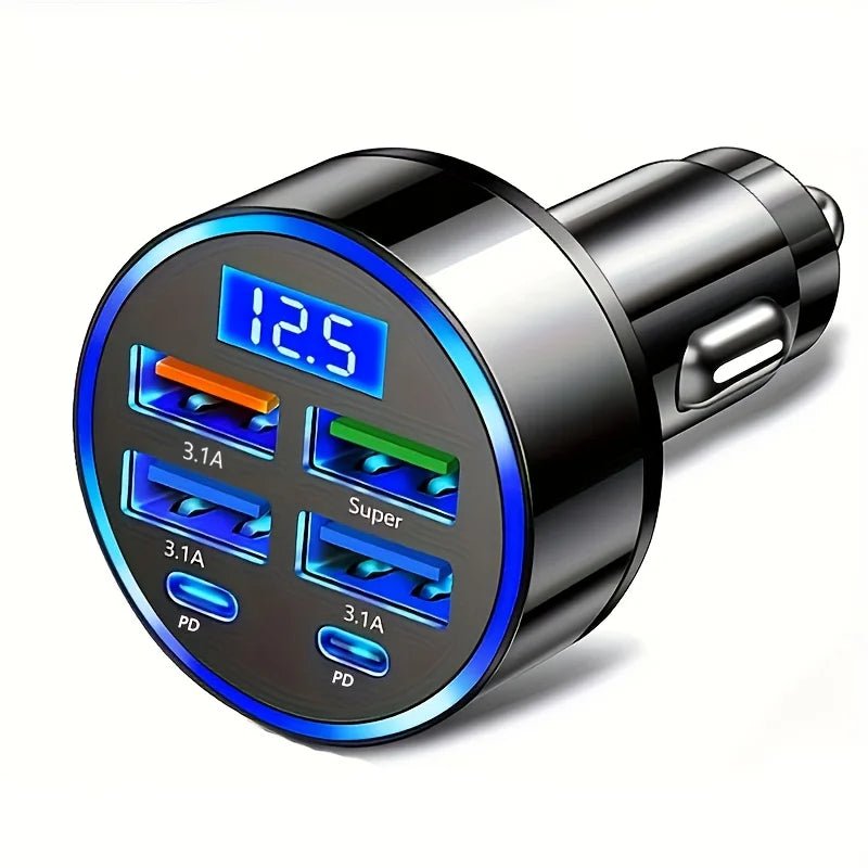 350W Car Charger USB PD QC3.0 USB C Car Phone Charger Type C Adapter for iPhone Samsung Huawei Xiaomi Quick Charge ﻿ - SmartBox Pro
