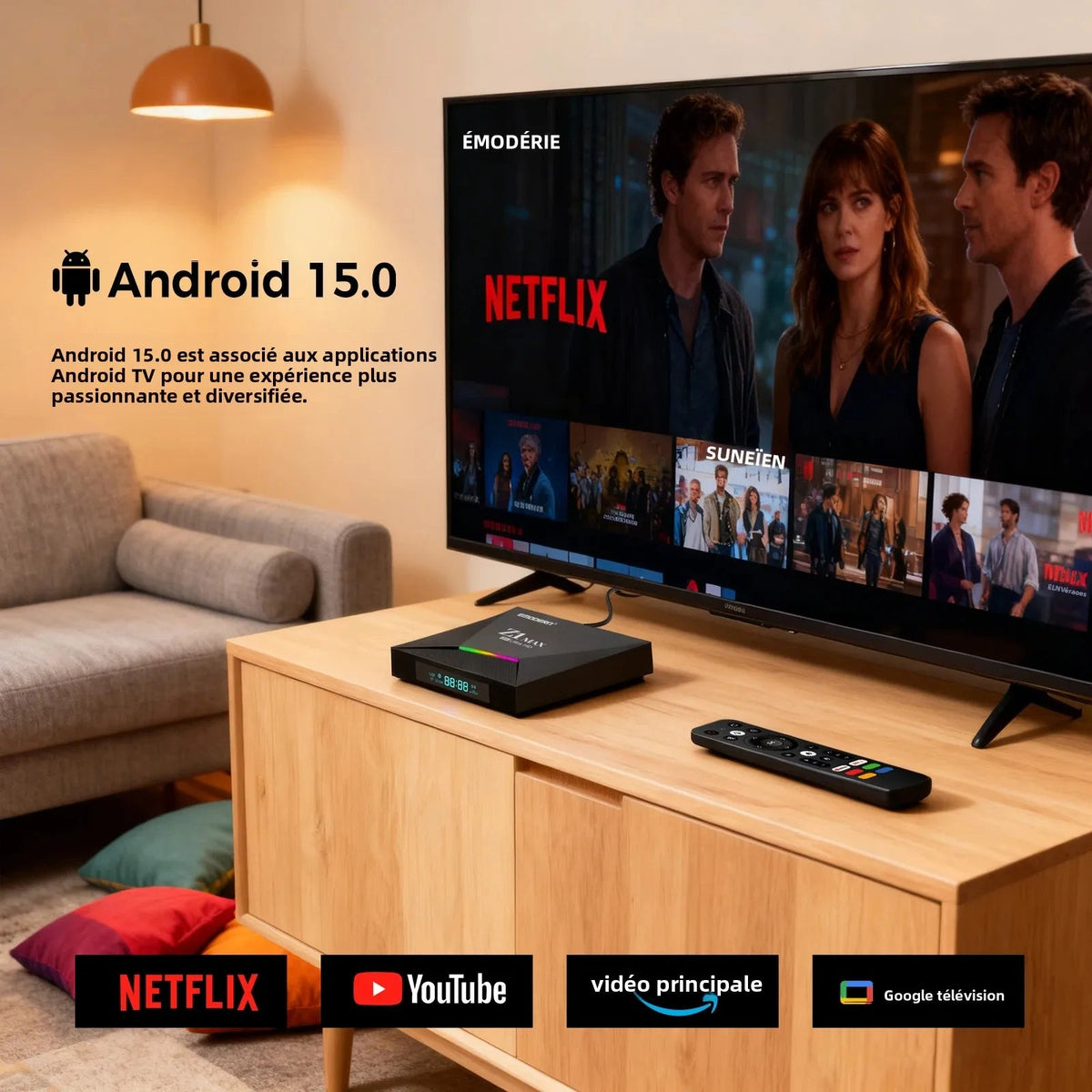 Z1 Max TV Box Android 15 IPTV Allwinner H618 Quad Core 4G 5G Dual WiFi HD 8K 4K Media Player BT 5.0 Support Voice Remote TV Box - SmartBox Pro