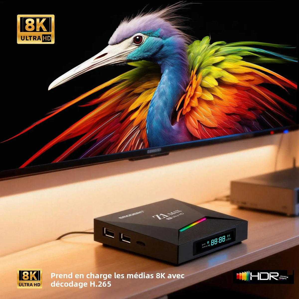 Z1 Max TV Box Android 15 IPTV Allwinner H618 Quad Core 4G 5G Dual WiFi HD 8K 4K Media Player BT 5.0 Support Voice Remote TV Box - SmartBox Pro